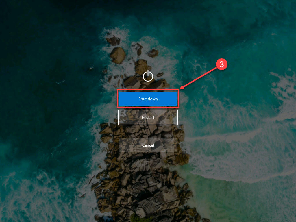 Параметры выключения Windows 10X