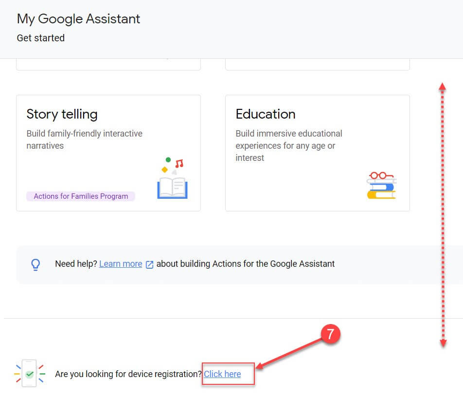 нажмите ссылку «Click here», чтобы продолжить регистрацию устройства.
