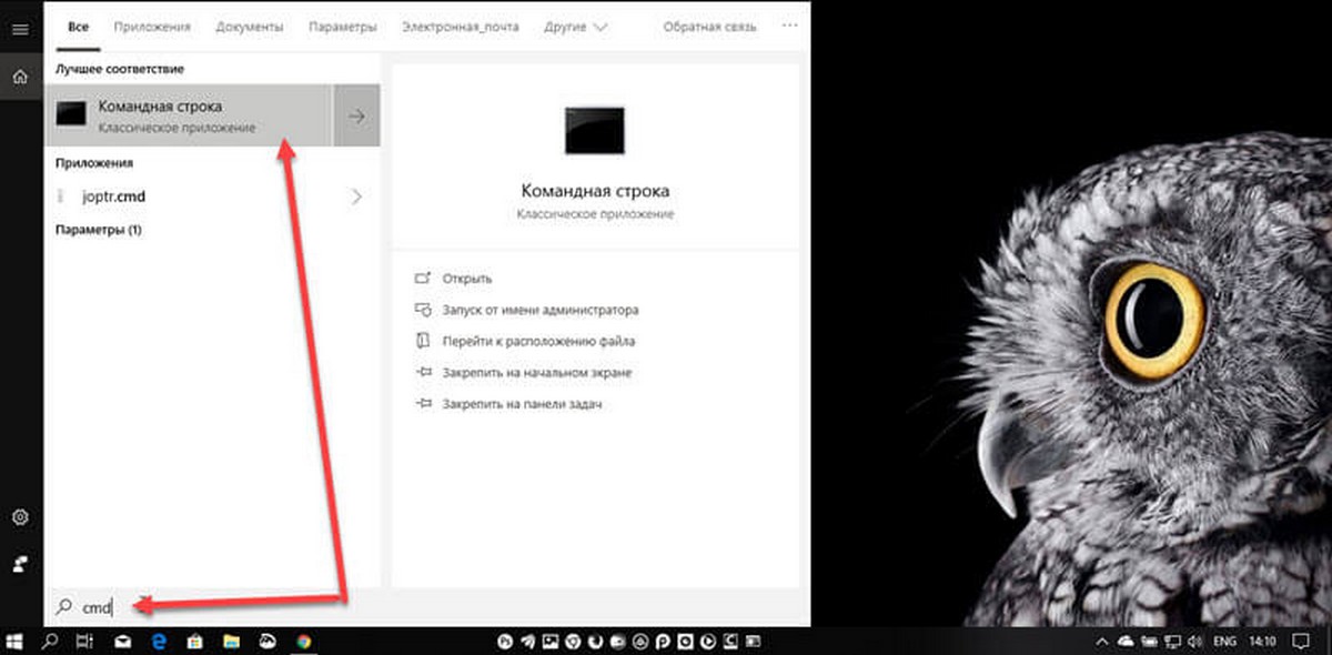 Поиск cmd