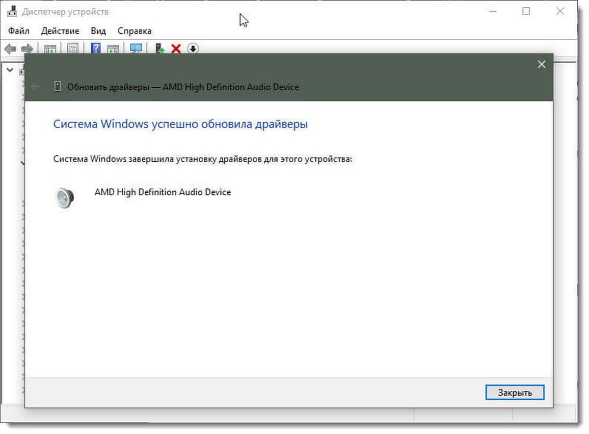Windows 10 автоматически выполнит поиск последней версии драйвера и установит его