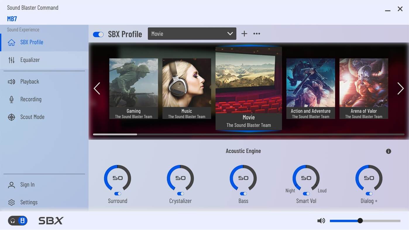 Sound Blaster Command для Windows 10