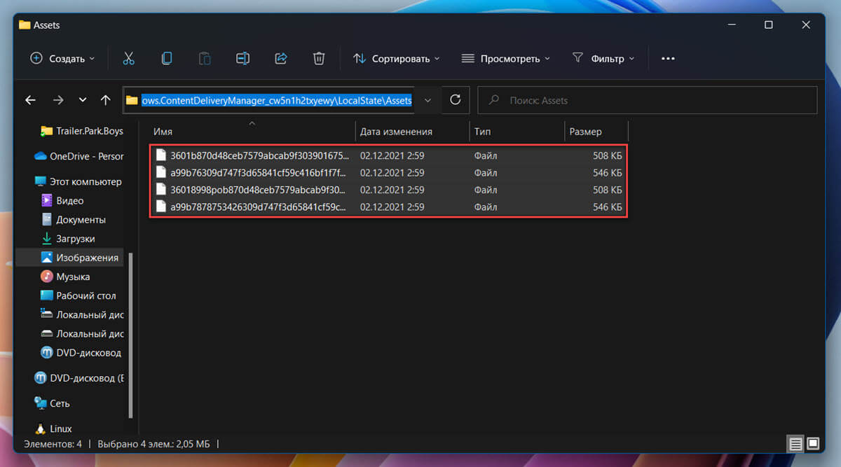 Установите изображение «Windows: интересное» в качестве обоев рабочего стола в Windows 11
