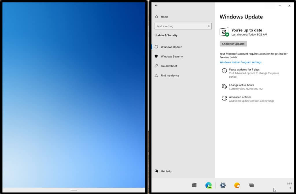 Более быстрые обновления Windows 10X