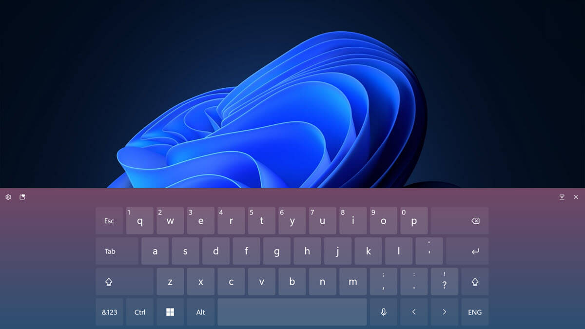 тема для сенсорной клавиатуры Windows 11