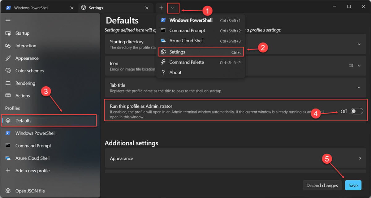 Как всегда открывать Терминал Windows от имени администратора