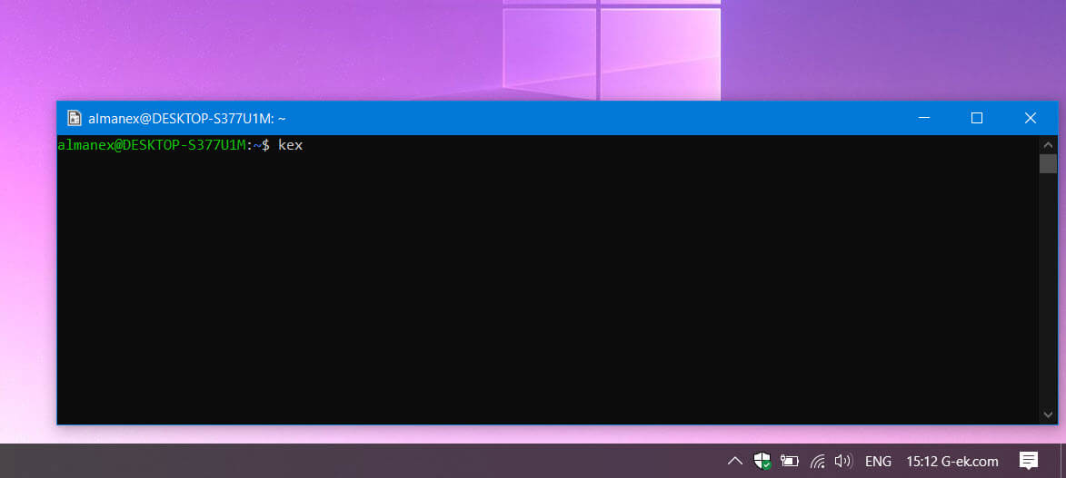 Чтобы запустить Kali Linux с графическим интерфейсом рабочего стола, введите команду kex
