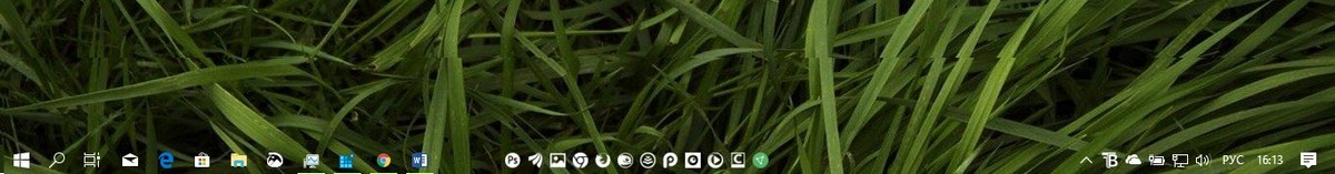прозрачная панель задач Windows 10