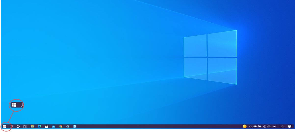 панель задач Windows 10 с закругленными углами