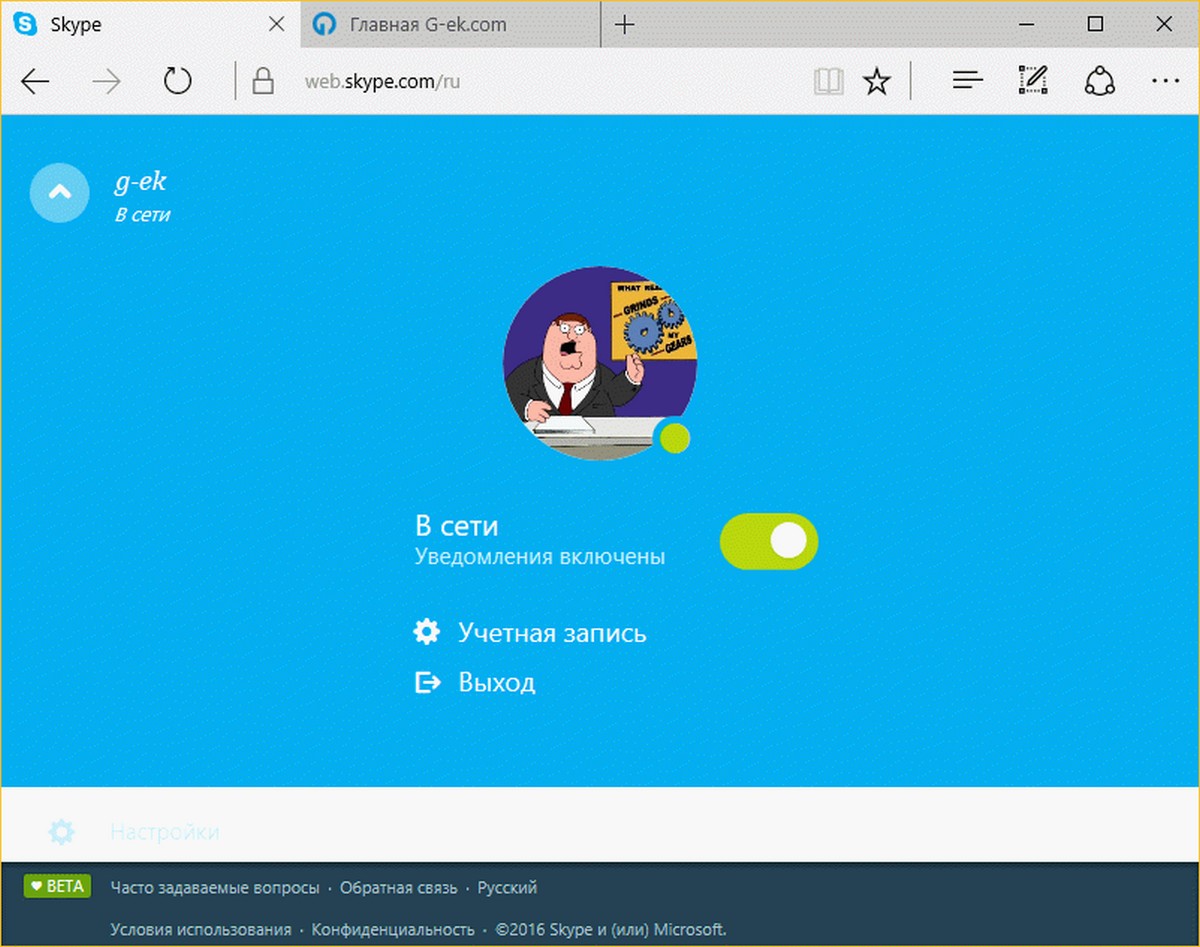 Edge Skype