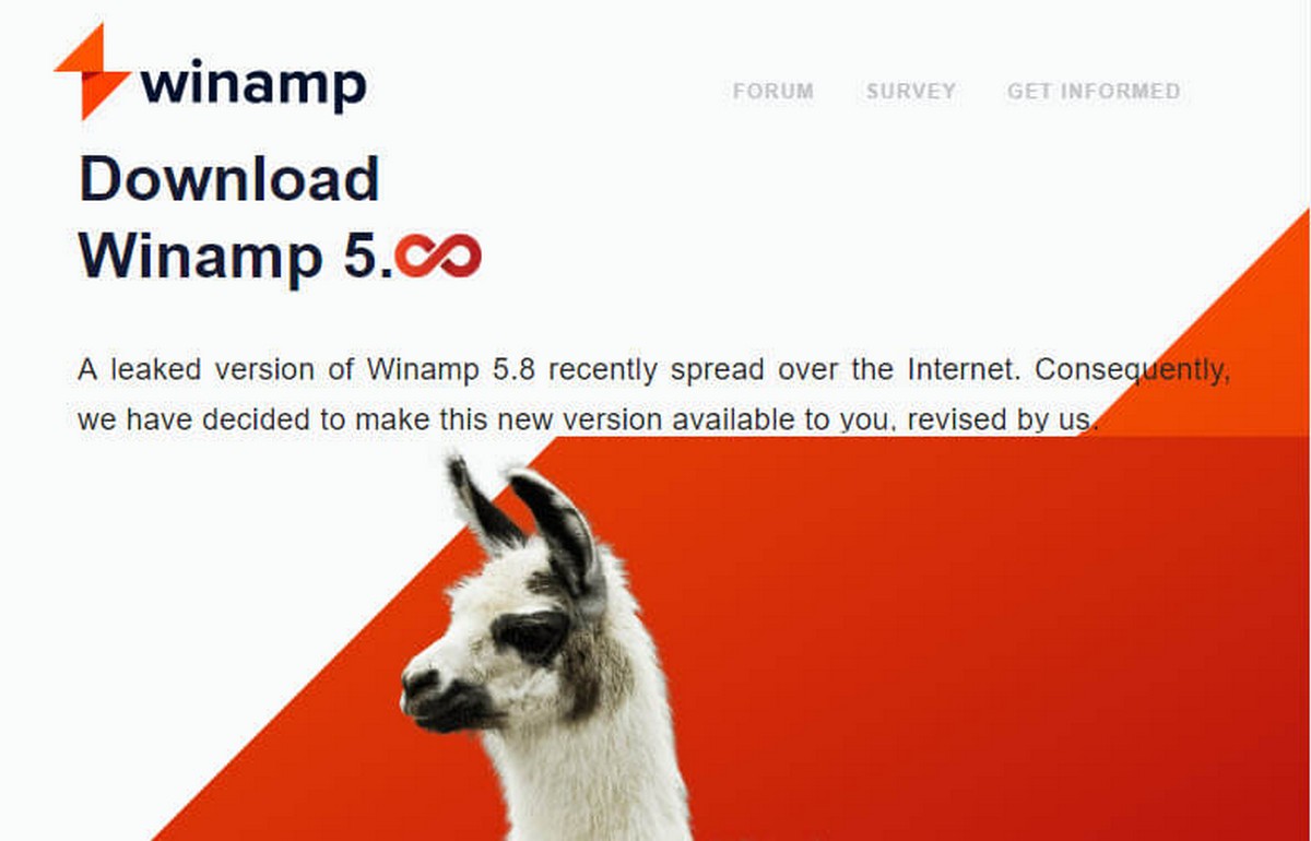Winamp 5.8 Beta.